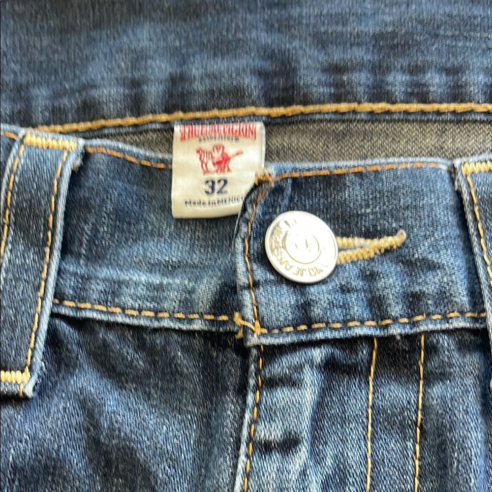 True Religion Denim Pants with Silver Button